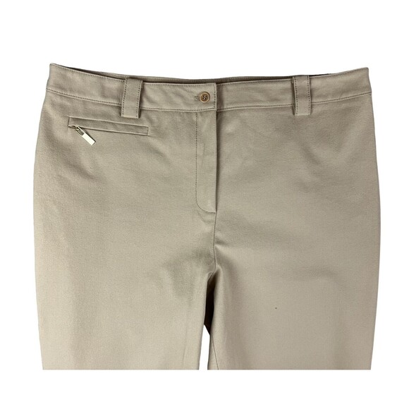 Worth Riding Style Casual Pants  Size 12  Zip Ankles Khaki Beige  Made in USA - Picture 3 of 8